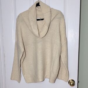 Miracle Cream Cowl Neck Knit Sweater